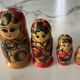 Série 4 poupées Russe ou Matriochka traditionnelles