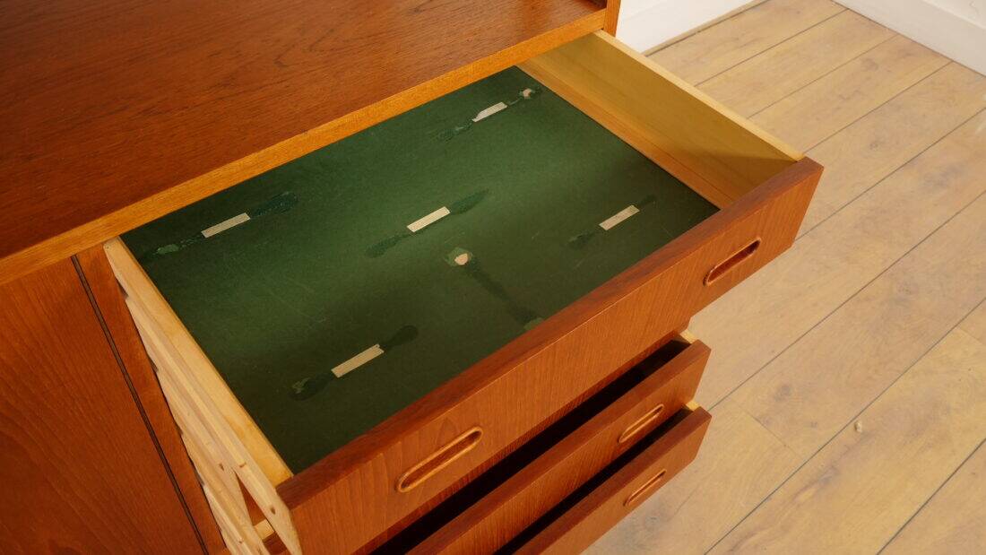 Vintage highboard | Wall cabinet | Teak | 175 cm