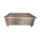 Authentic antique chest/trunk from Rajasthan, hammered metal and teak