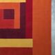 1970s Stunning Geometric Space Age Rug in Wool. Made in Italy