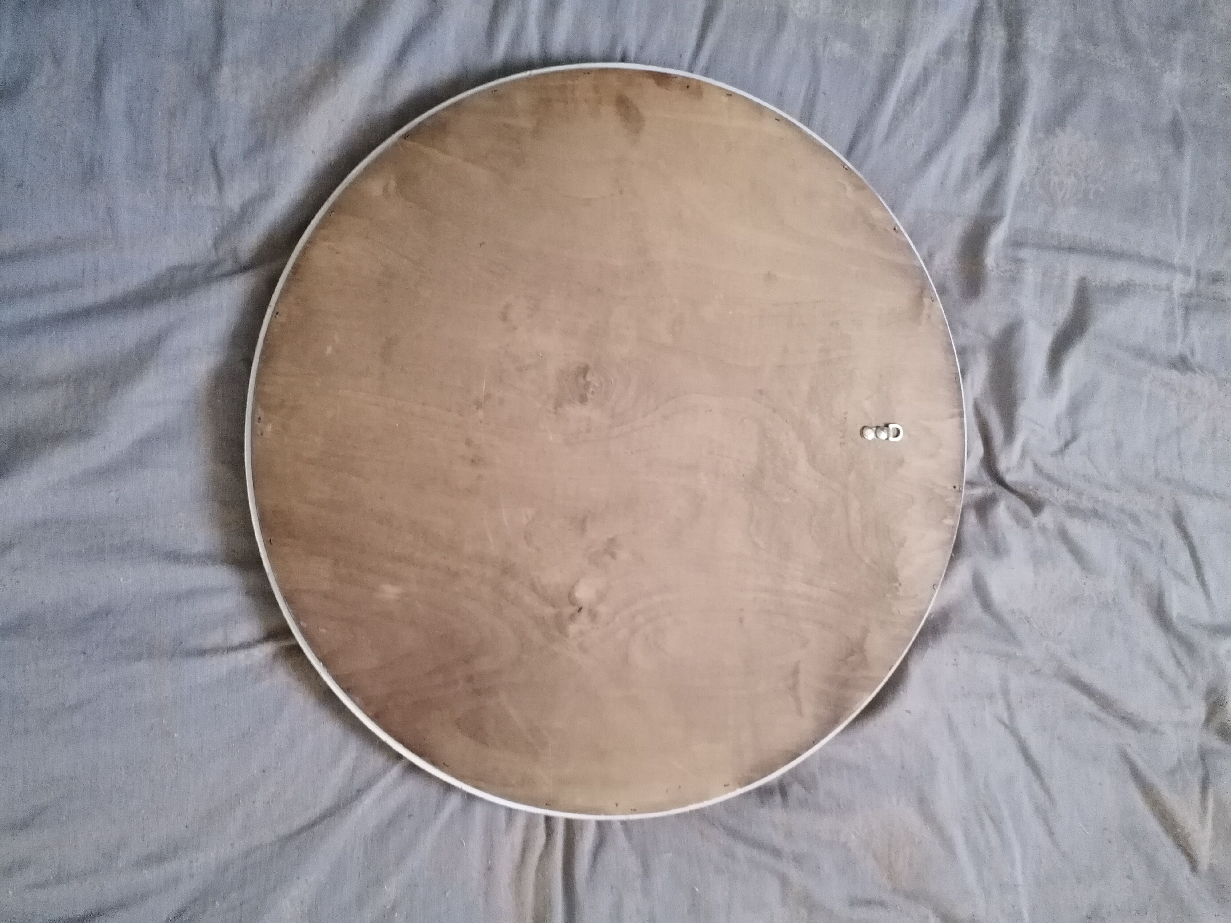 Large round mirror vintage molded frame 60cm