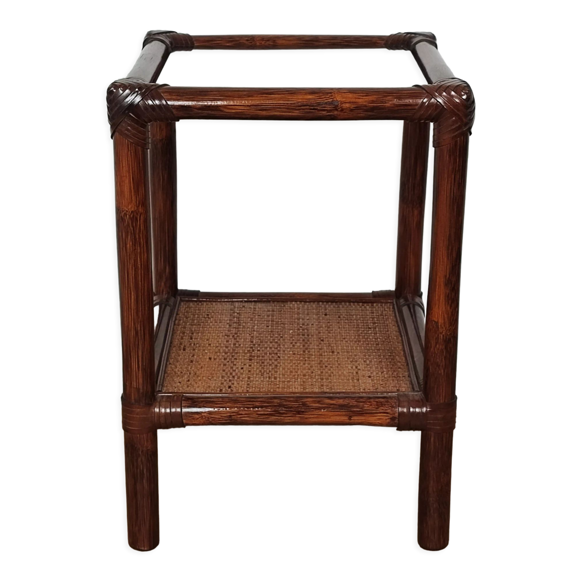 Rattan sofa bedside table