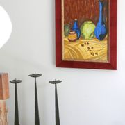 Painting, still life painting with vases, 70s