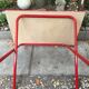 Red lacquered desk 70s