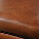 Ottoman, pouf en cuir de mouton cognac