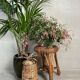 Vintage wicker / bamboo stool