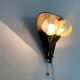 Simple plexiglass and brass wall light, Flower Design, mid-century by Geru, 1960s, Germany.