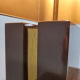 Vintage lacquered and brass table lamp, 1970s
