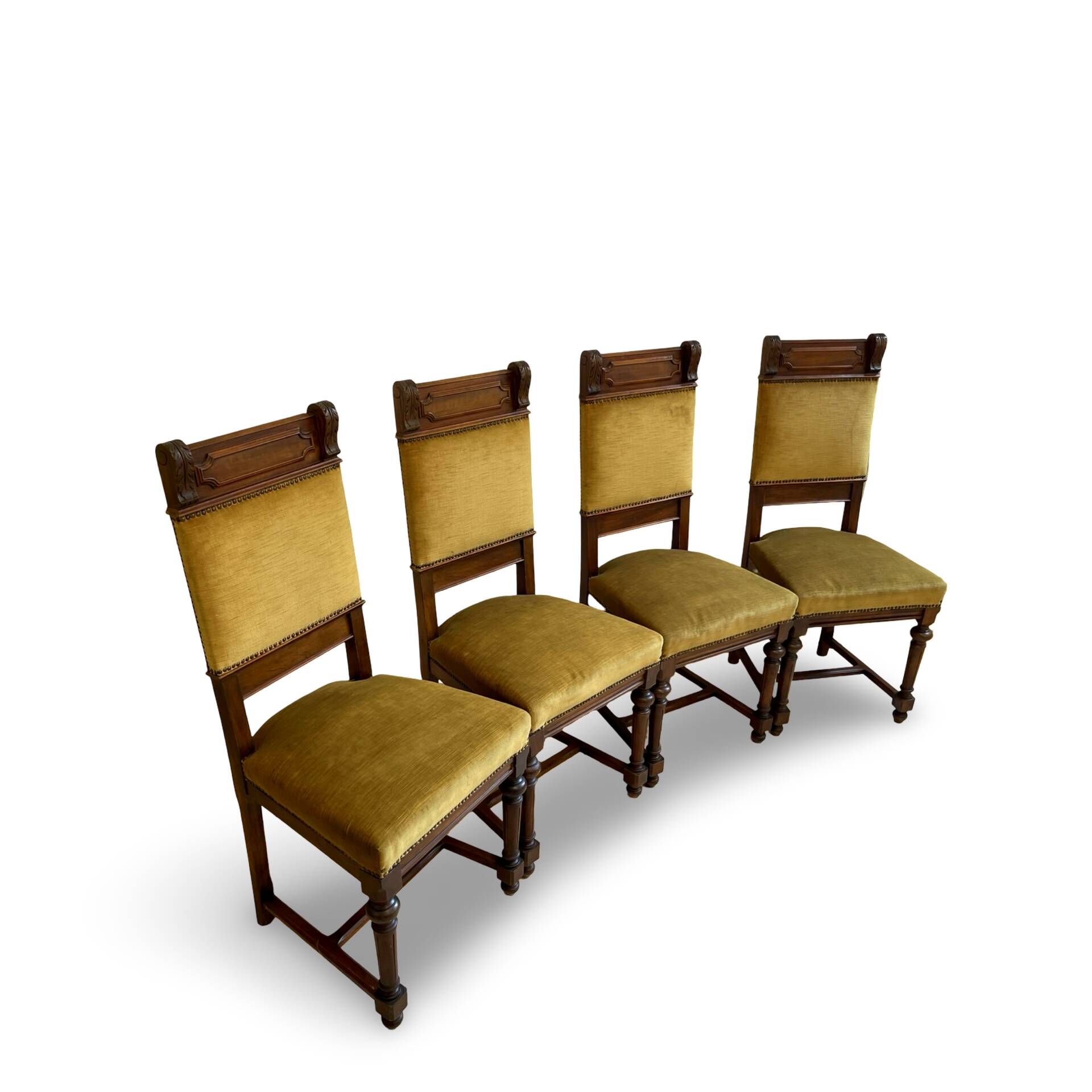 four Victorian dining chairs