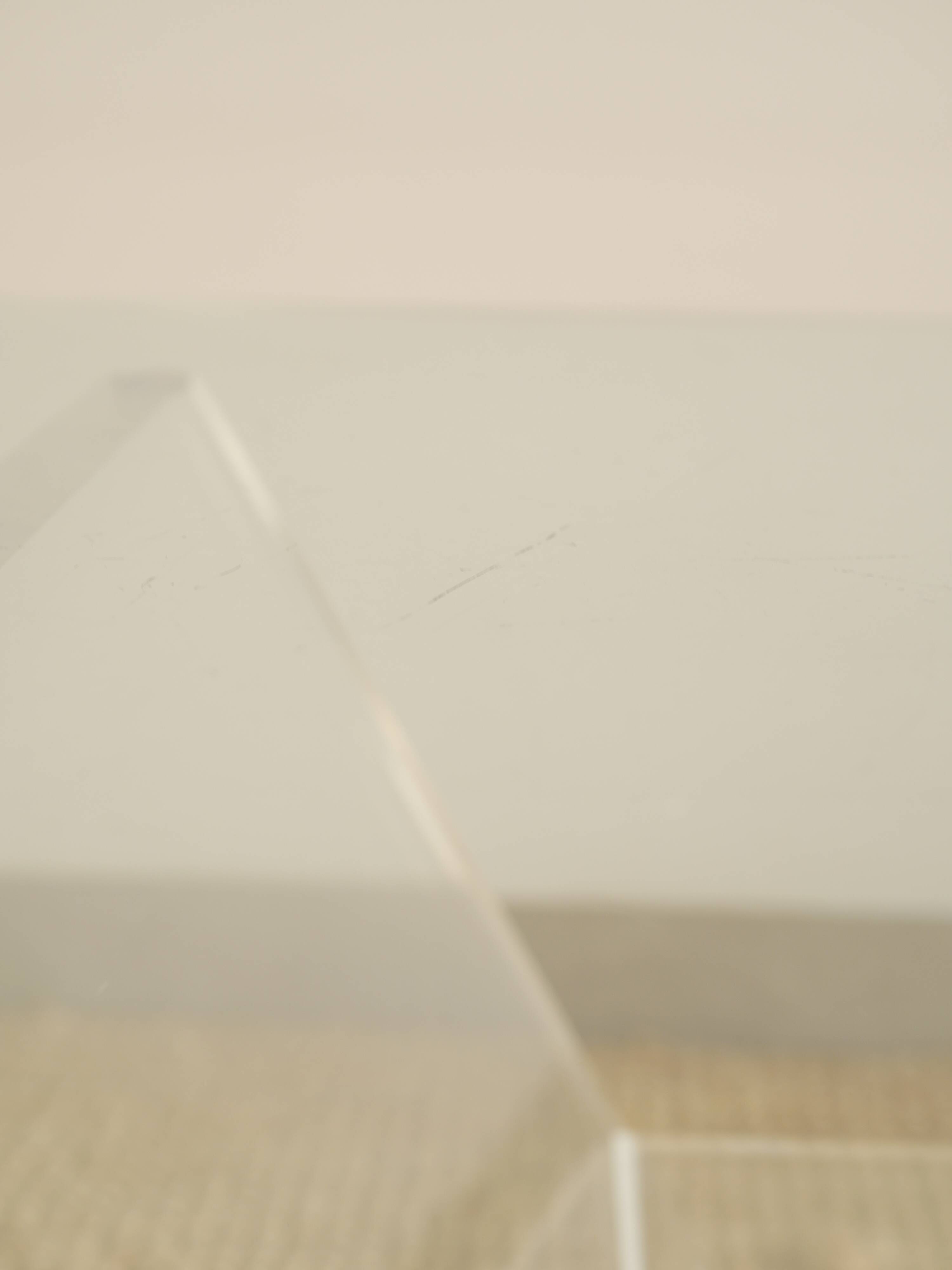 Glass and plexiglass coffee table - David Lange