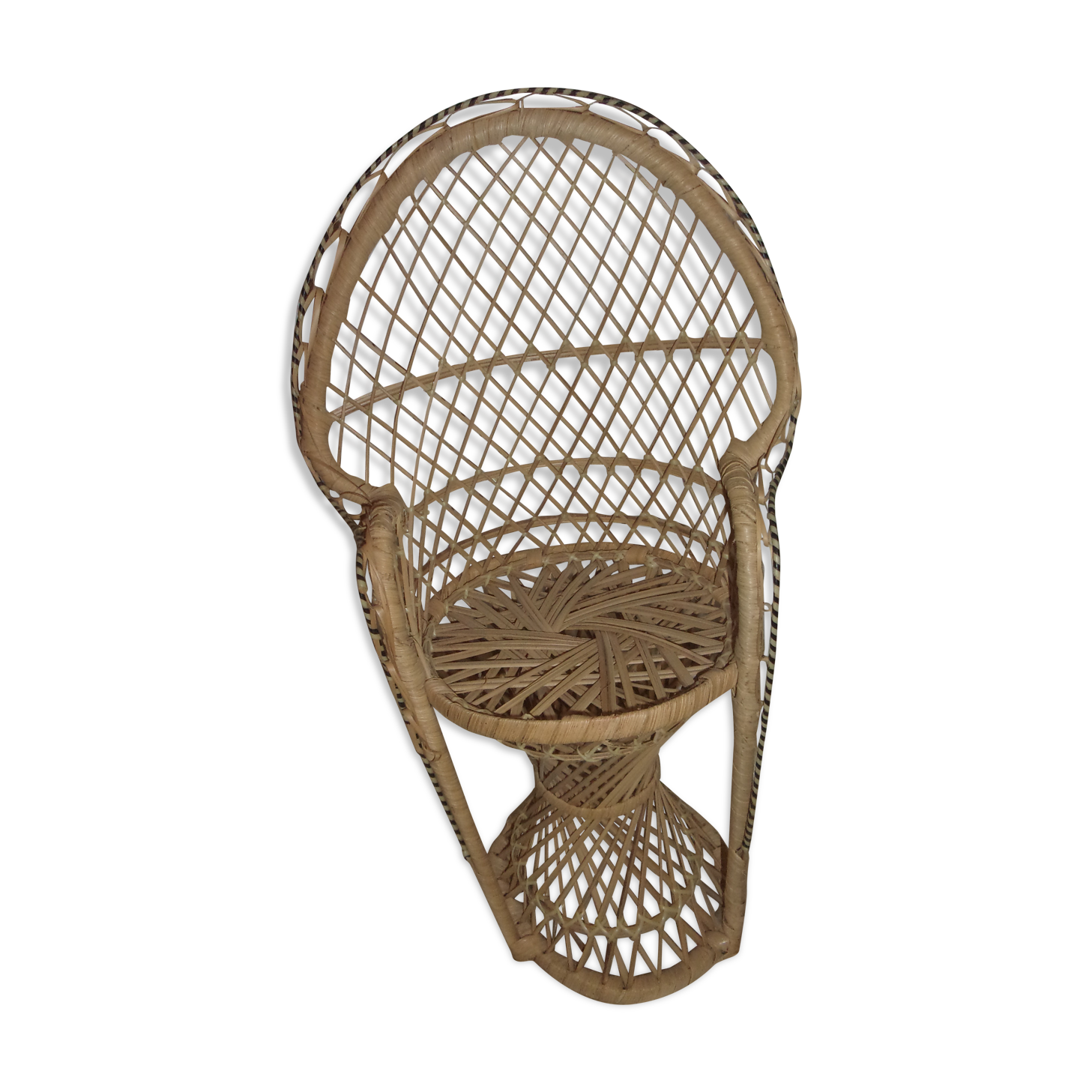 Rattan doll chair