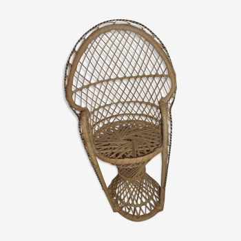 Rattan doll chair