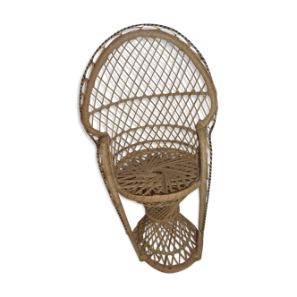 Fauteuil de poupée en rotin