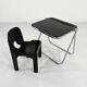 Black Plato foldable desk by Giancarlo Piretti for Anonima Castelli 1970