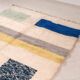 Berber wool rug with colourful patterns, size 150/250 cm.