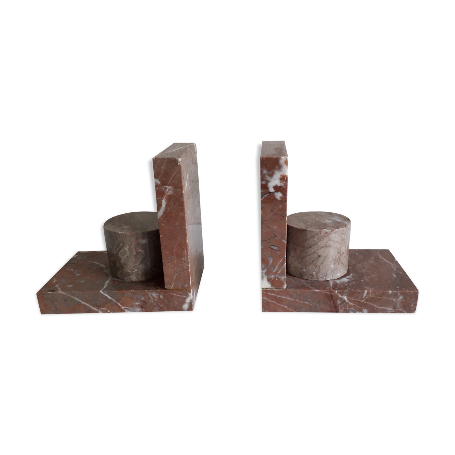 Pair of antique marble bookends