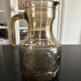 Pitcher and 6 orangeade glasses 1970