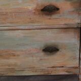 Multicolored patinated chest of drawers