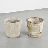 Pair of cement planters, circa 1960