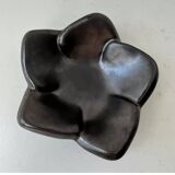 A.ferlay vallauris iridescent ceramic flower-shaped trinket dish