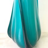 Vase peacock blue peacock blown soufflé