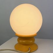 Yellow and white glass table lamp Temde Leuchten type 1