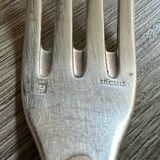 5 silver-plated metal forks with the Ercuis hallmark.