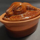 Terrine en céramique La Bourguignonne lapin XXème