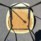 Series of 4 red and yellow vintage chairs