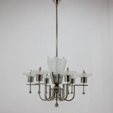 Large Bauhaus chrome pendant, 1930s / Functionalism