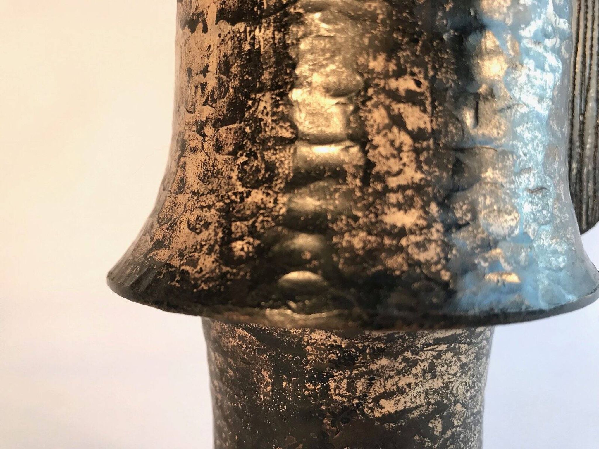 Italian brutalist lidded bronze jug by Lorenzo Burchiellaro, 1960s
