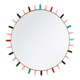 Contemporary Round Mirror with Multicolored Semiprecious Stones by L.A.stud