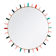 Contemporary Round Mirror with Multicolored Semiprecious Stones by L.A.stud