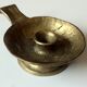 Handmade brutalist heavy brass candle stick - Vintage