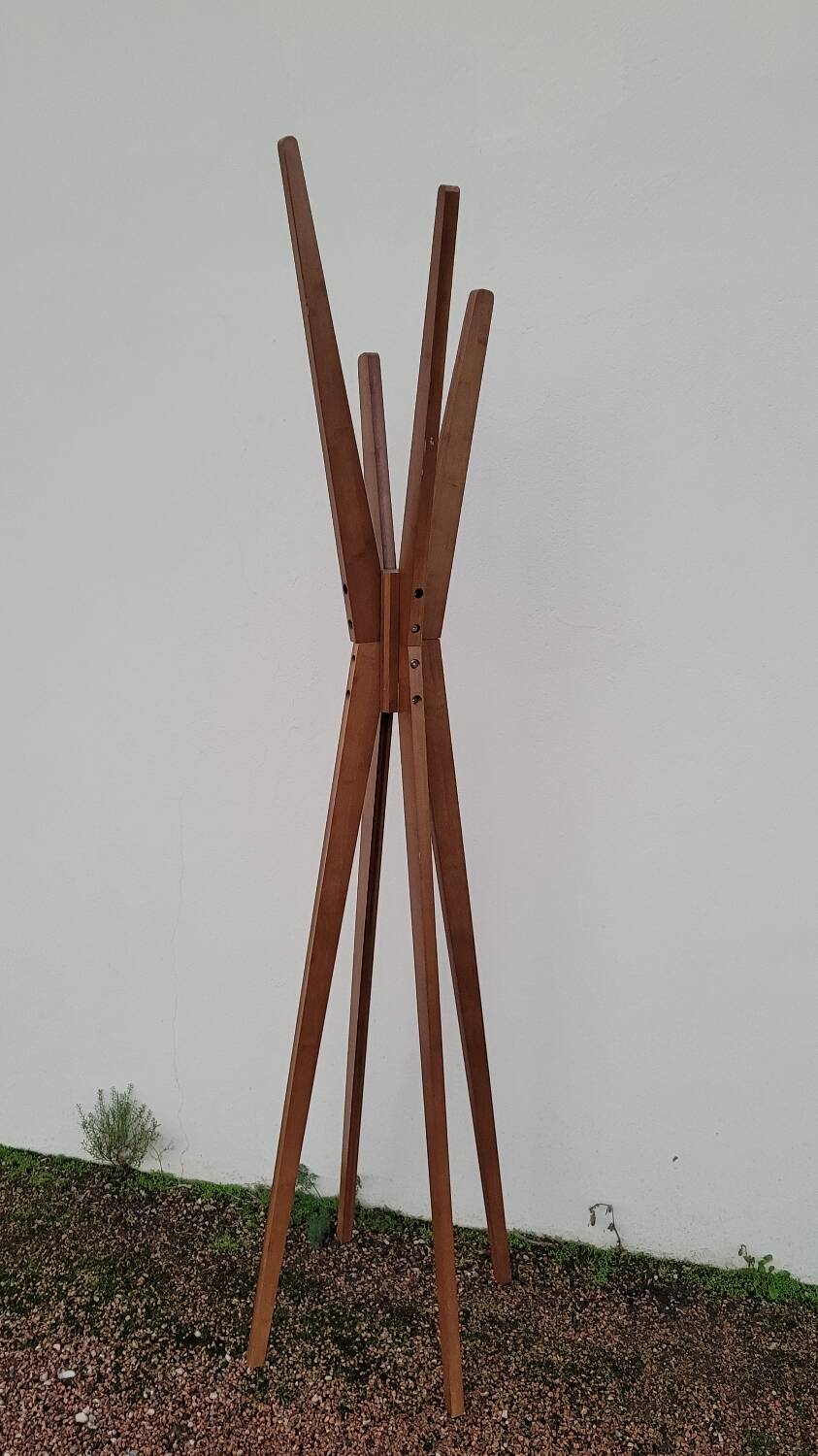 Designer wooden coat rack