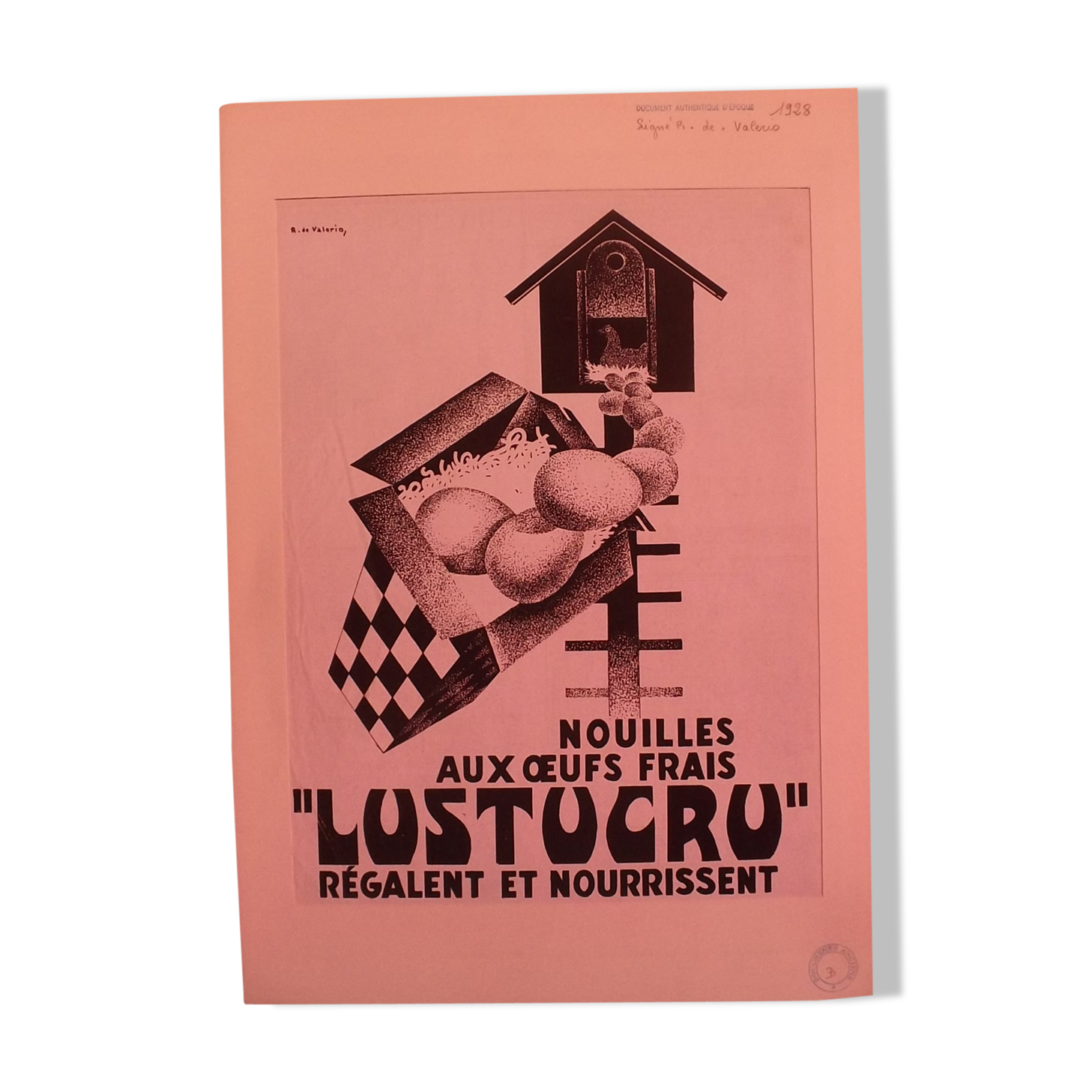 Poster pub Lustucru 1928 according to r. Valerio