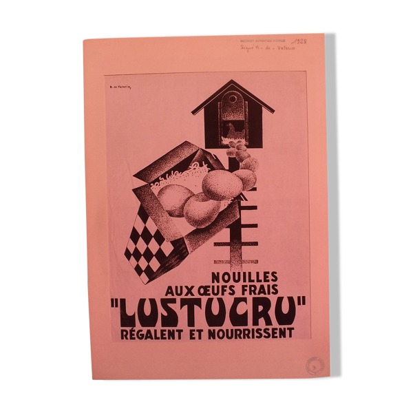 Affiche pub Lustucru 1928 d'après R. de Valèrio — Beyit