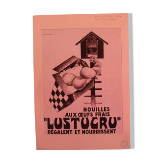 Affiche pub Lustucru 1928 d'après R. de Valèrio