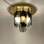 Murano & Brass Ceiling Lamp by J.T. Kalmar, Austria, 1960s