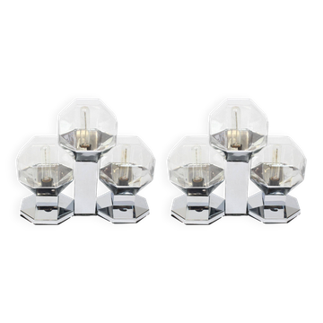 Pair of Two Wall Sconces by Motoko Ishii for Staff, Germany, 1970s