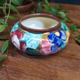 Vintage ceramic bowl with floral patterns