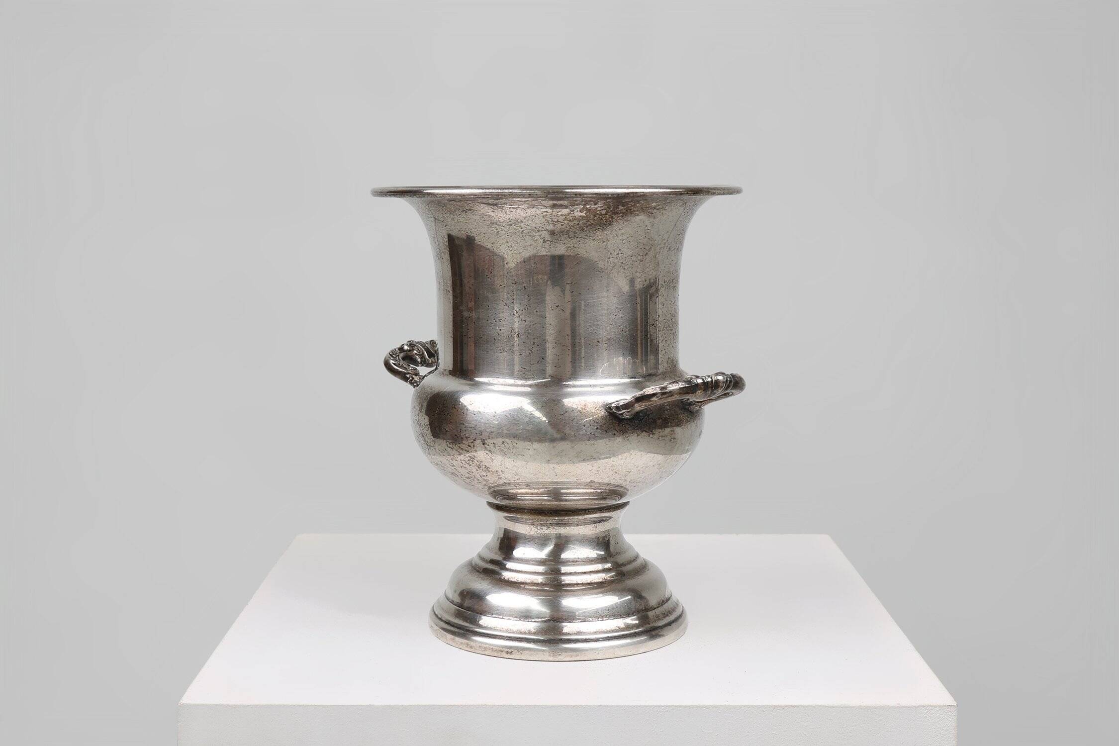 Mid-Century French Silver plated copper Champagne Bucket, 1890s