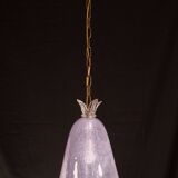 Elegant Barovier e Toso Lantern in Bubble Glass with a Rostrato glass element