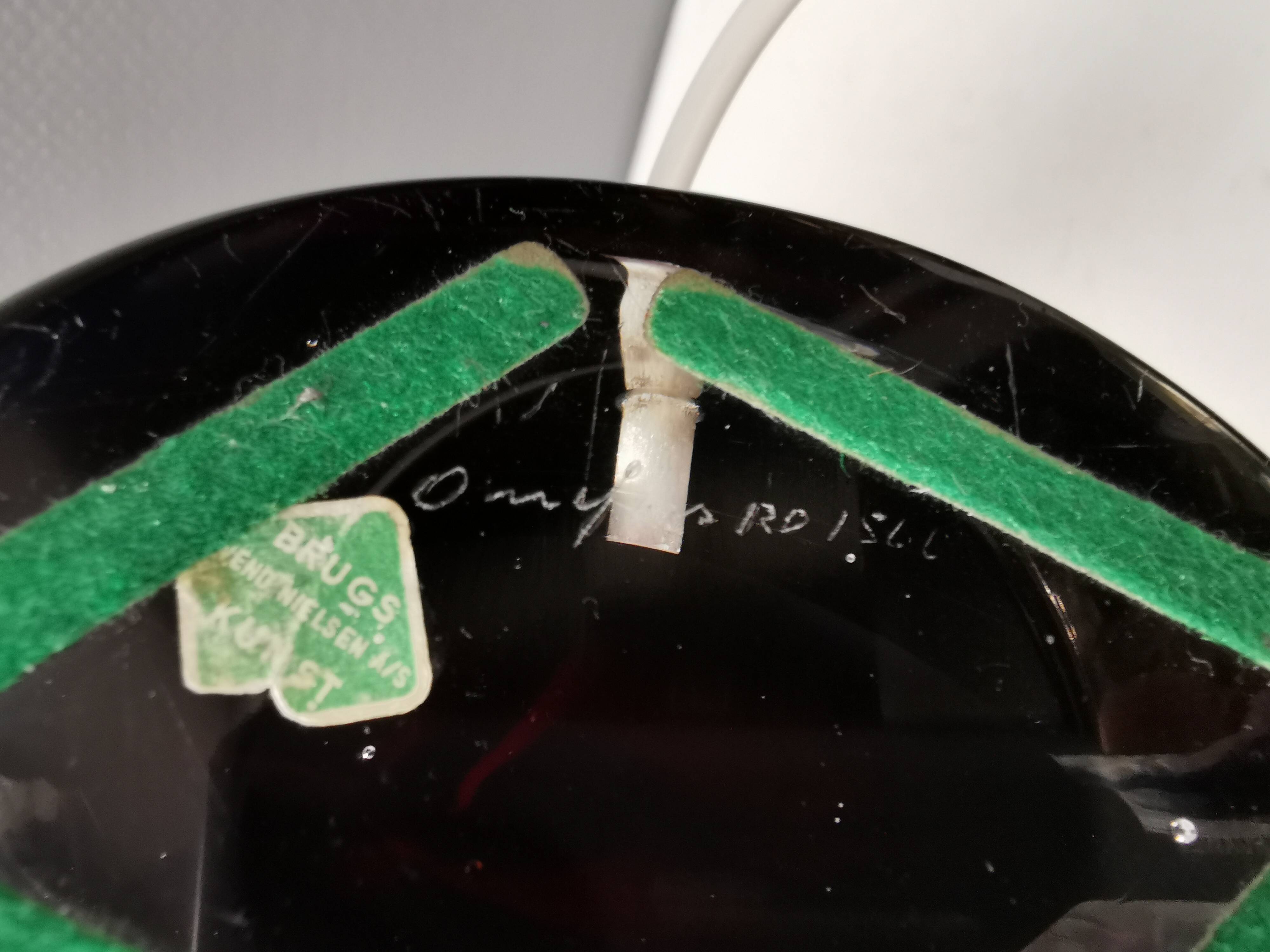 Table lamp by Carl Fagerlund for Orrefors Glassworks Sweden 1960s in translucent and deep red glass.