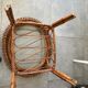 Rattan coffee table and glass in excellent condition