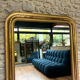 Antique mirror 145/102cm Louis-Philippe gilded with gold leaf