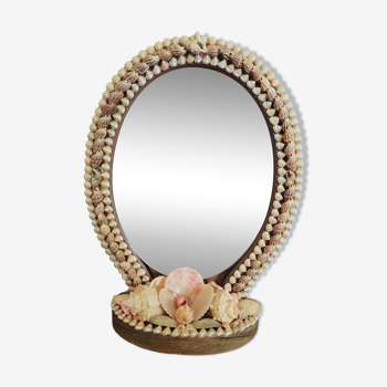 Miroir vintage coquillages