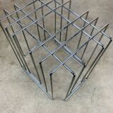 Chrome metal magazine rack by Willi Glaeser for TMP, 1980s.