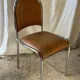 Set of 4 vintage tubular chrome chairs
