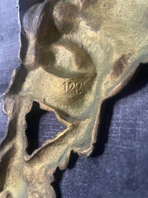 grand Louis XV style bronze pediment numbered